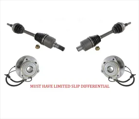 Front CV Axles & Hub Bearings For LIMITED SLIP DIFFERENTIAL Jeep Commander 06-10