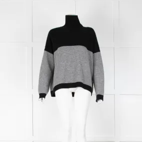 Jumper 1234 Black and Grey Cashmere Jumper