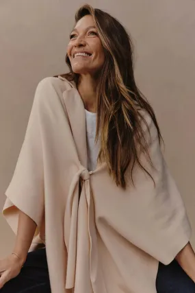 Palmer knit Cape Ecru