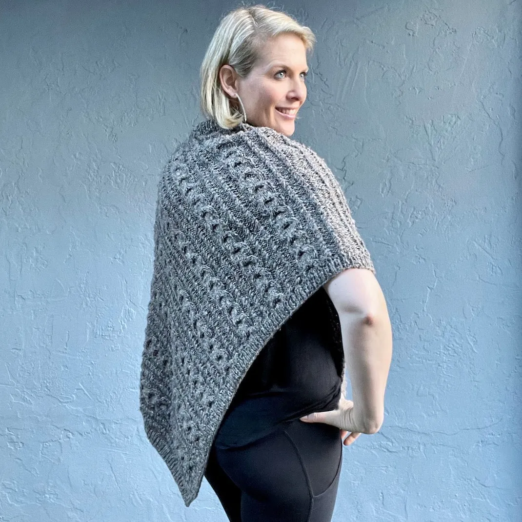 Queensland Cabled Poncho Knitting Kit | Queensland Kathmandu Aran & Knitting Pattern